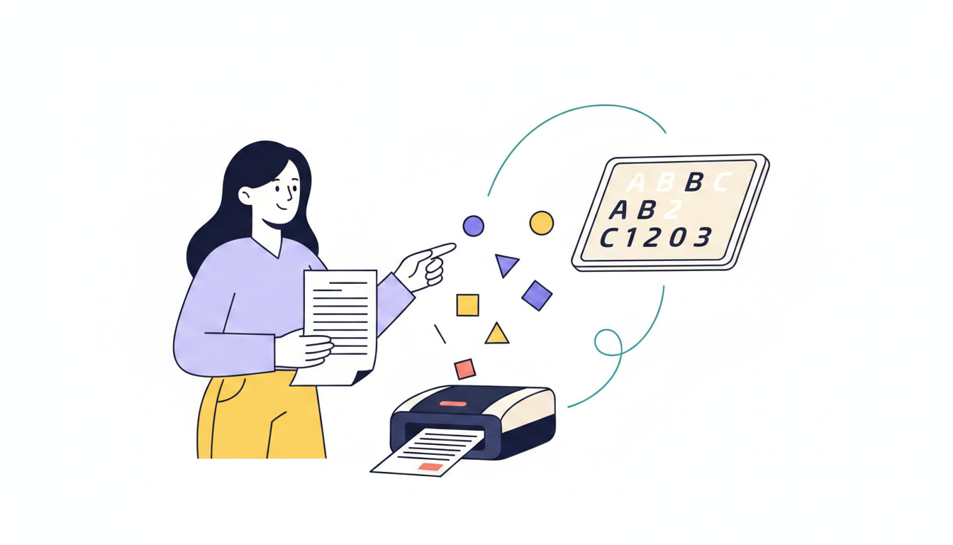 OCR optical character recognition illustration
